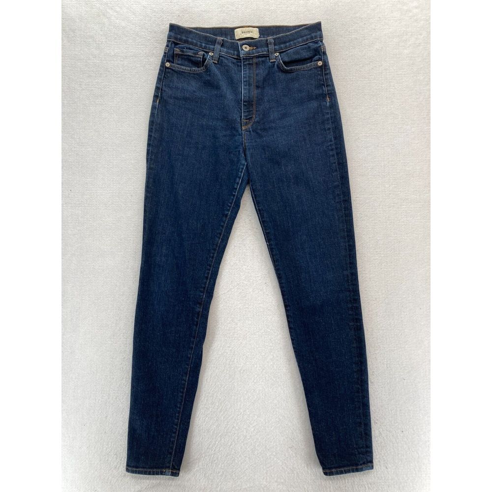 BALDWIN Jeans Women's 28‎ High Rise Skinny Dark Wash Blue Stretch Denim Pants